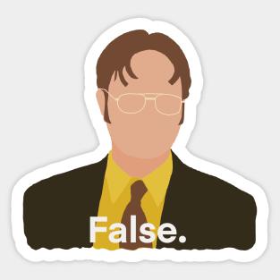 The Office Dwight Schrute False Sticker